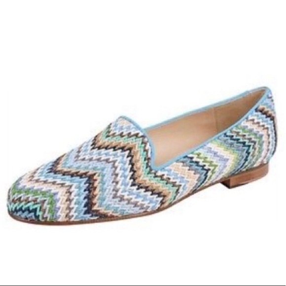 Jon Josef gatsby blue multi raffia loafer - Picture 1 of 4